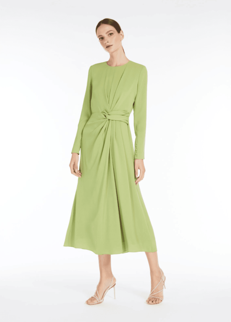 Foto del vestido verde oliva de Max Mara