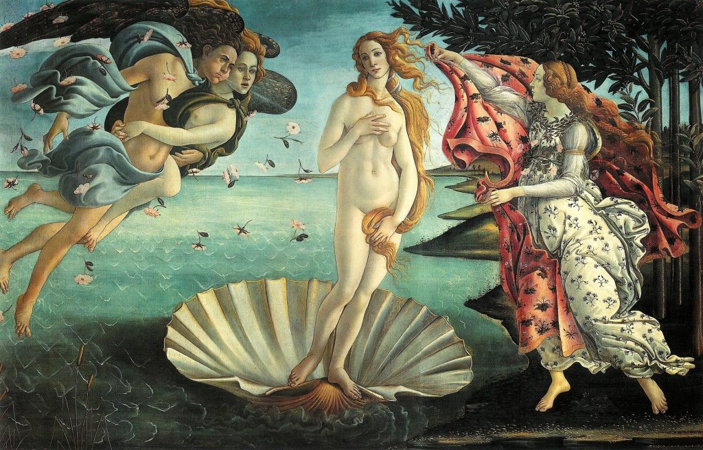 Cuadro el "Nacimiento de Venus" de Sandro Botticelli