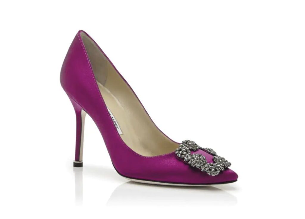 Zapato de tacón color viva magenta de Manolo Blahnik